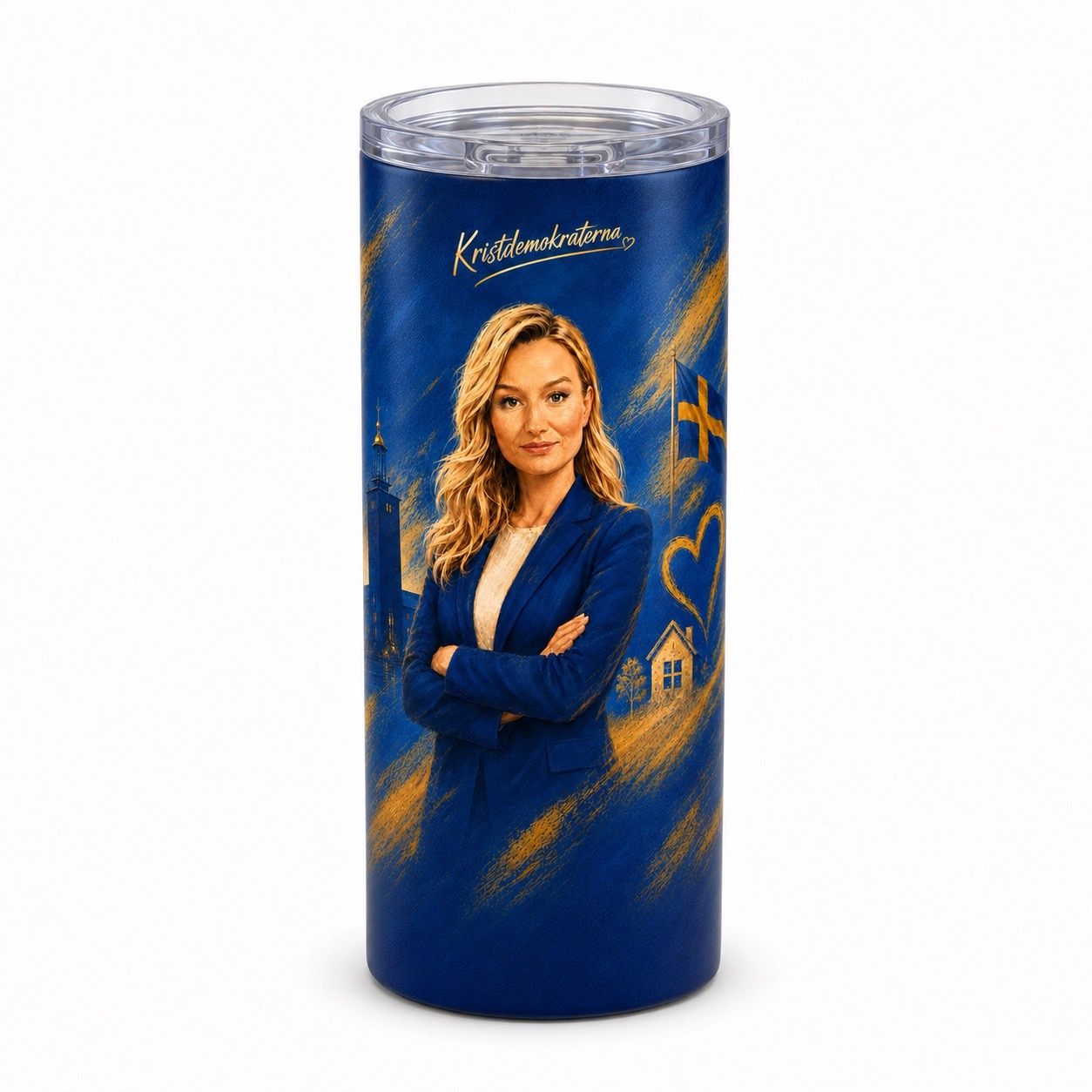 Kristdemokraterna Ebba Busch valmotiv - Termosmugg