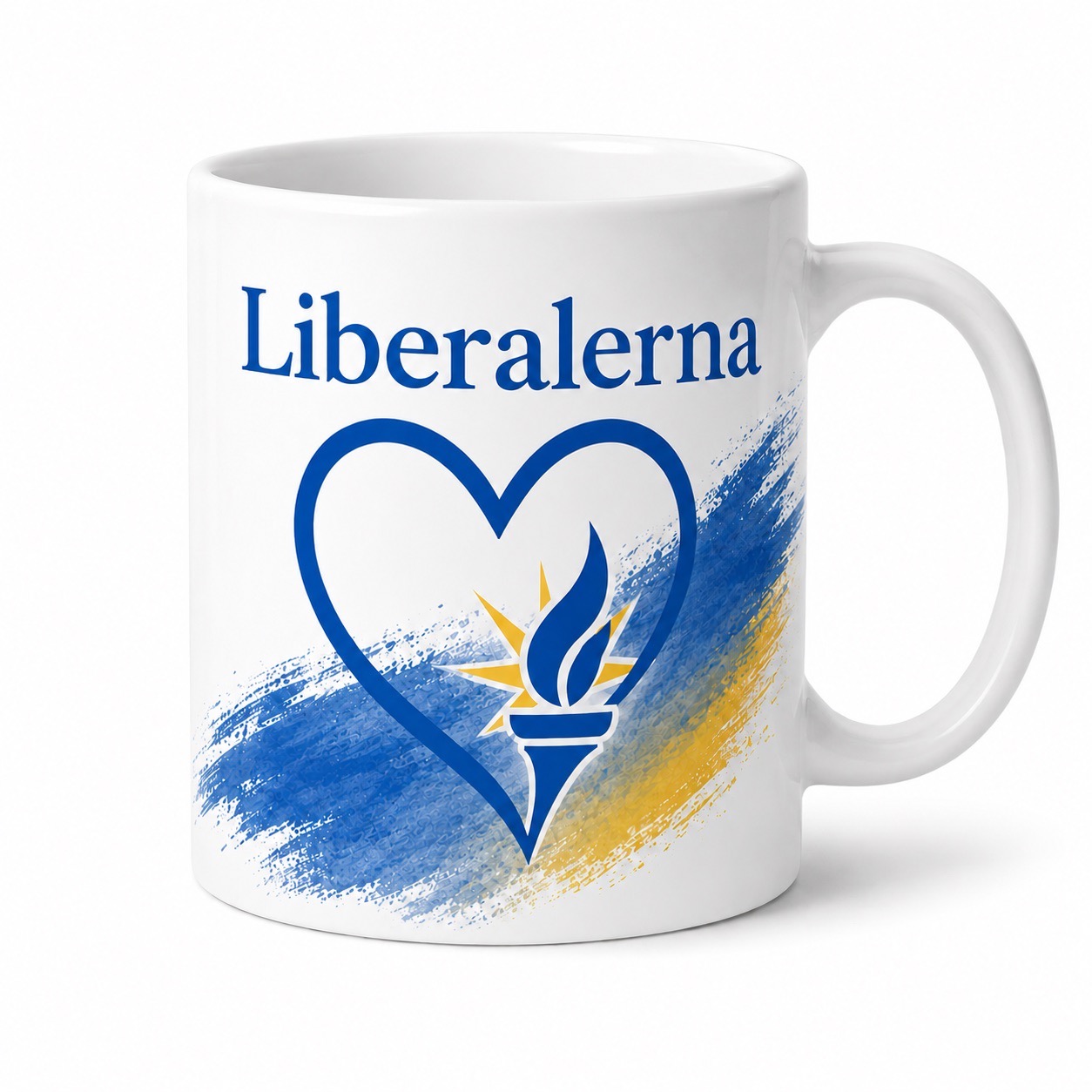 Liberalerna Hjärta med fackla - Mugg