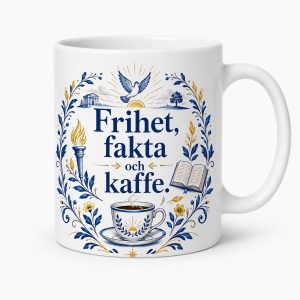 Liberalerna Frihet, fakta och kaffe - Mugg