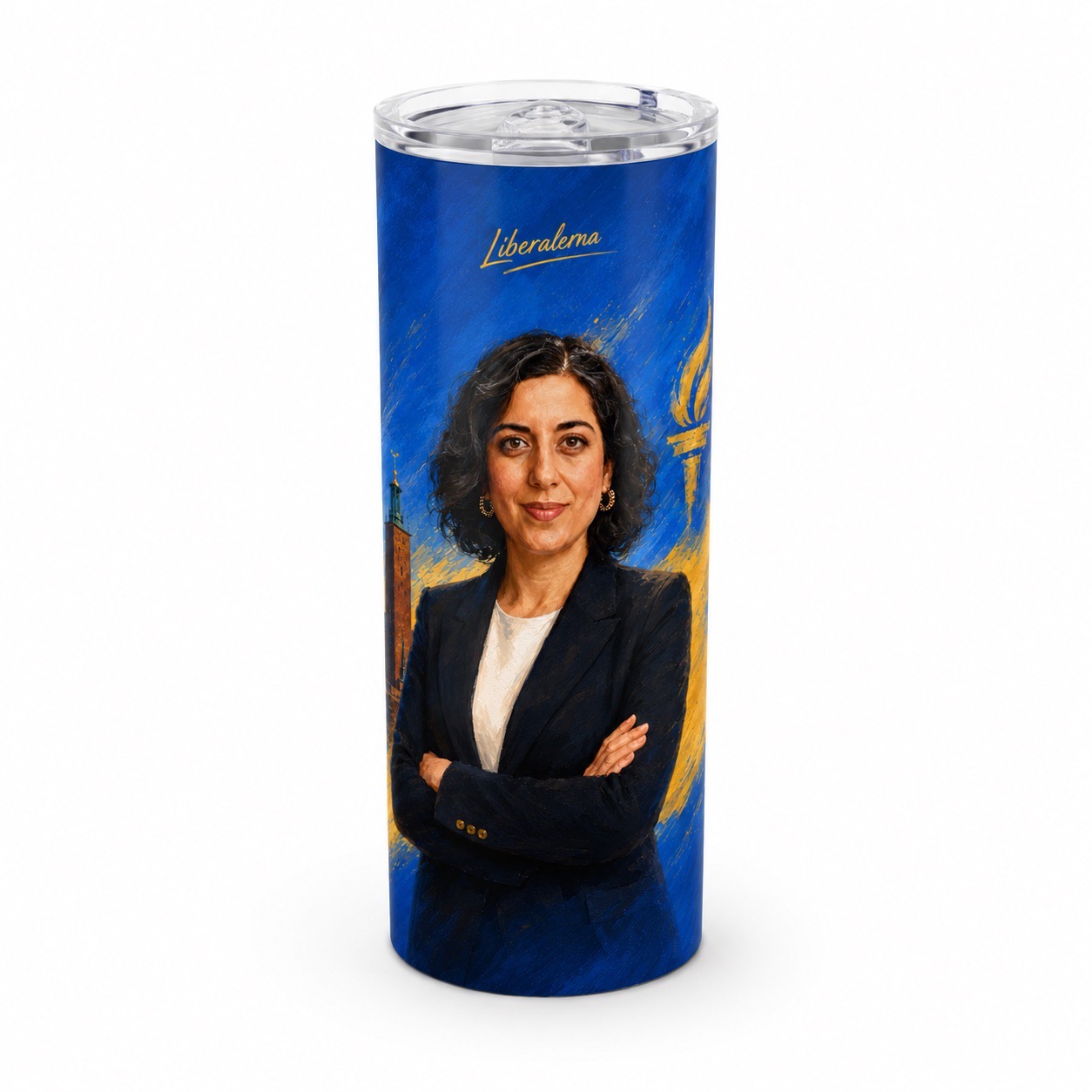 Liberalerna Simona Mohamsson valmotiv - Termosmugg