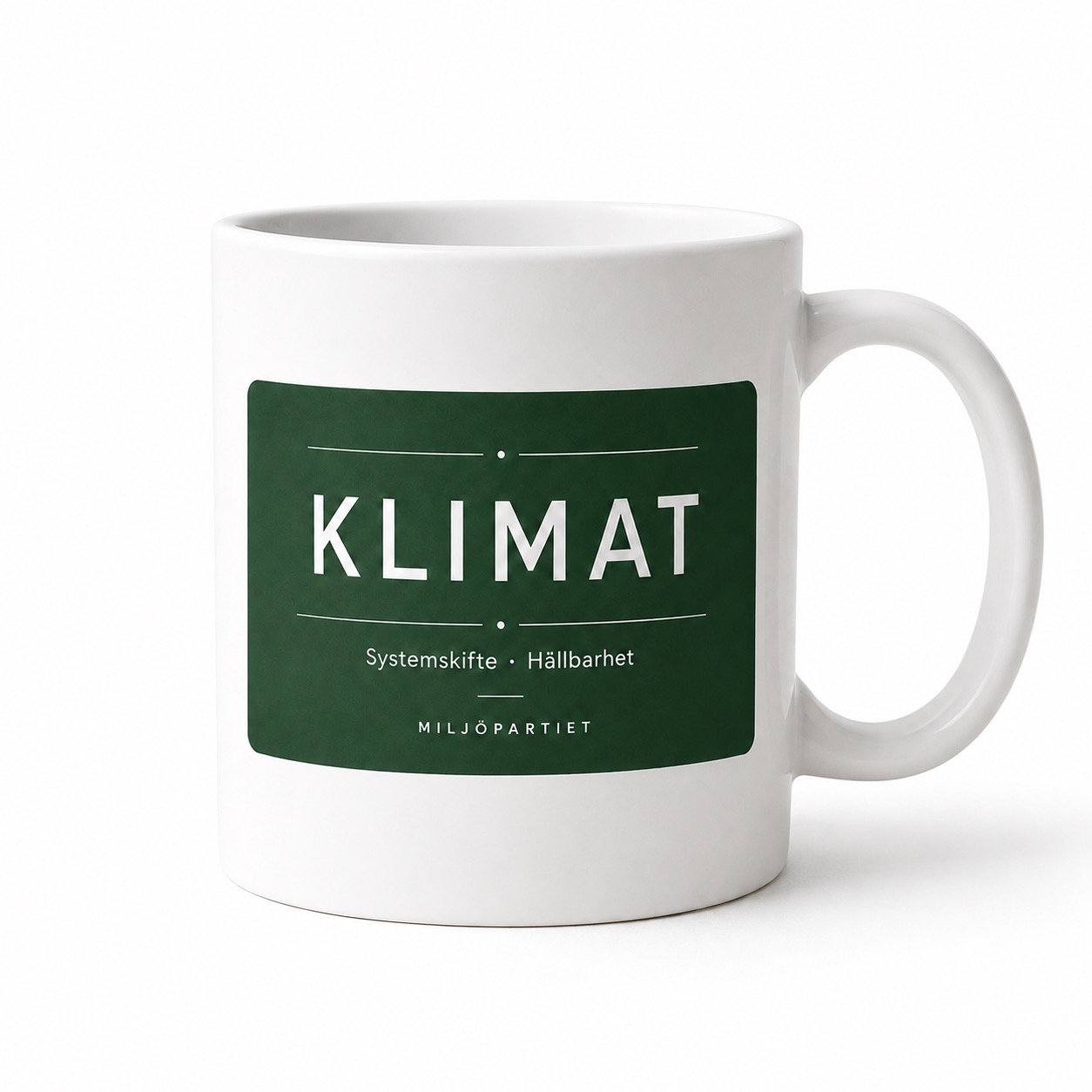 Miljöpartiet Klimat systemskifte och hållbarhet - Mugg