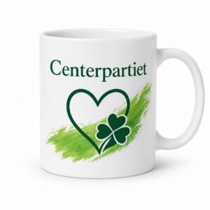 Centerpartiet Hjärta med fyrklöver - Mugg