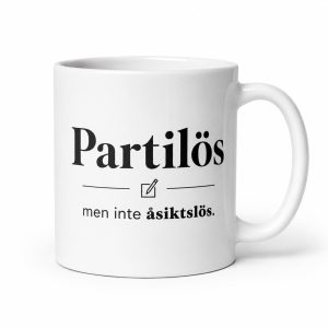 Neutral Partilös men inte åsiktslös - Mugg