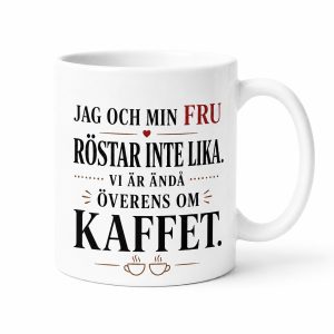 Neutral Jag och min fru röstar inte lika - Mugg