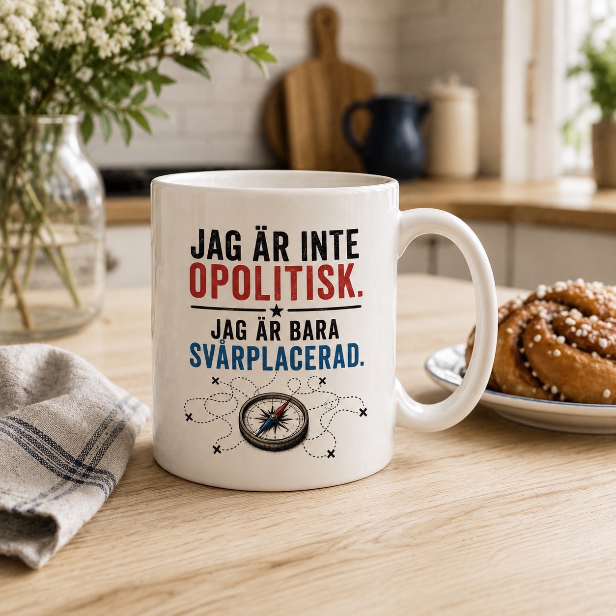 Neutral Jag är inte opolitisk, bara svårplacerad - Mugg - Bild 2