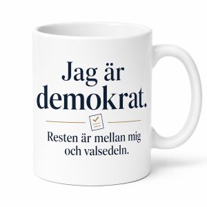 Neutral Jag är demokrat - Mugg
