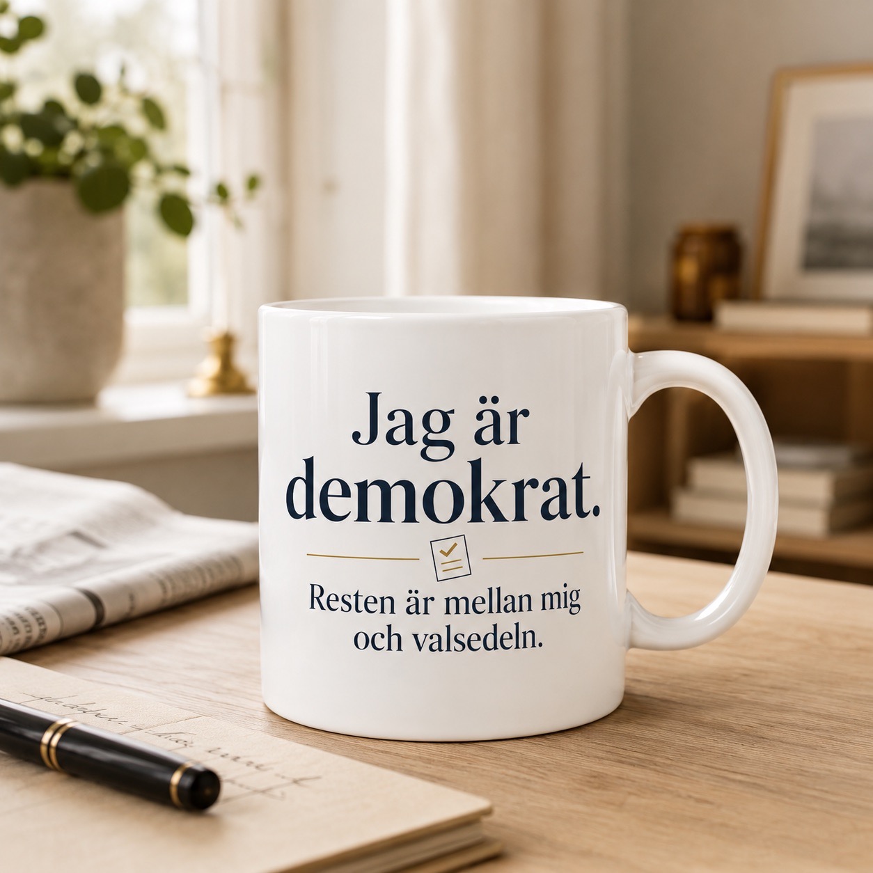 Neutral Jag är demokrat - Mugg - Bild 2