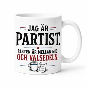 Neutral Jag är partist - Mugg
