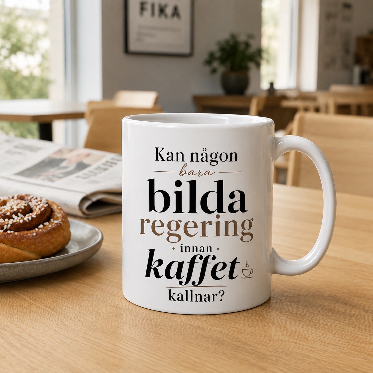 Neutral Bilda regering innan kaffet kallnar - Mugg - Bild 2