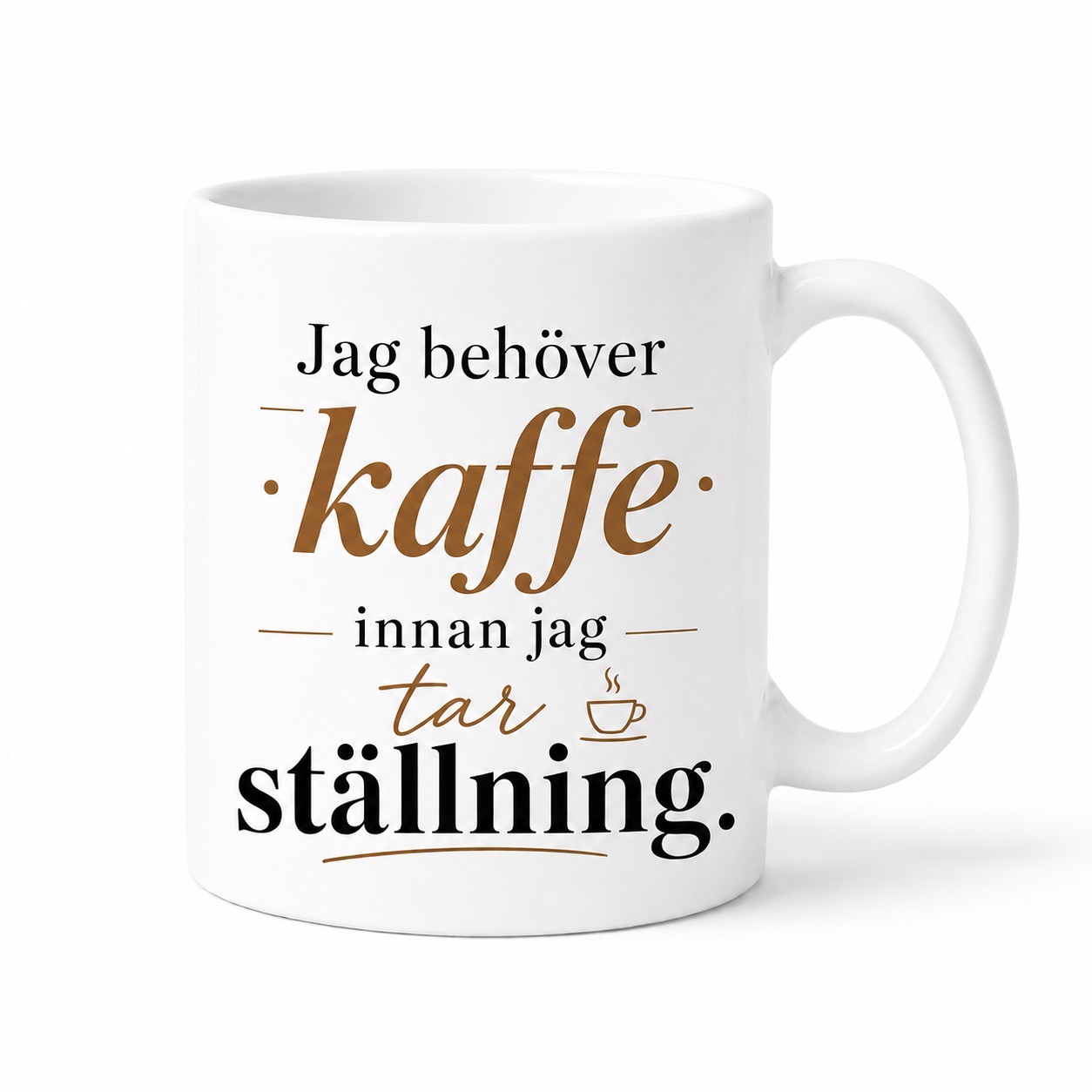 Neutral Kaffe innan ställning - Mugg