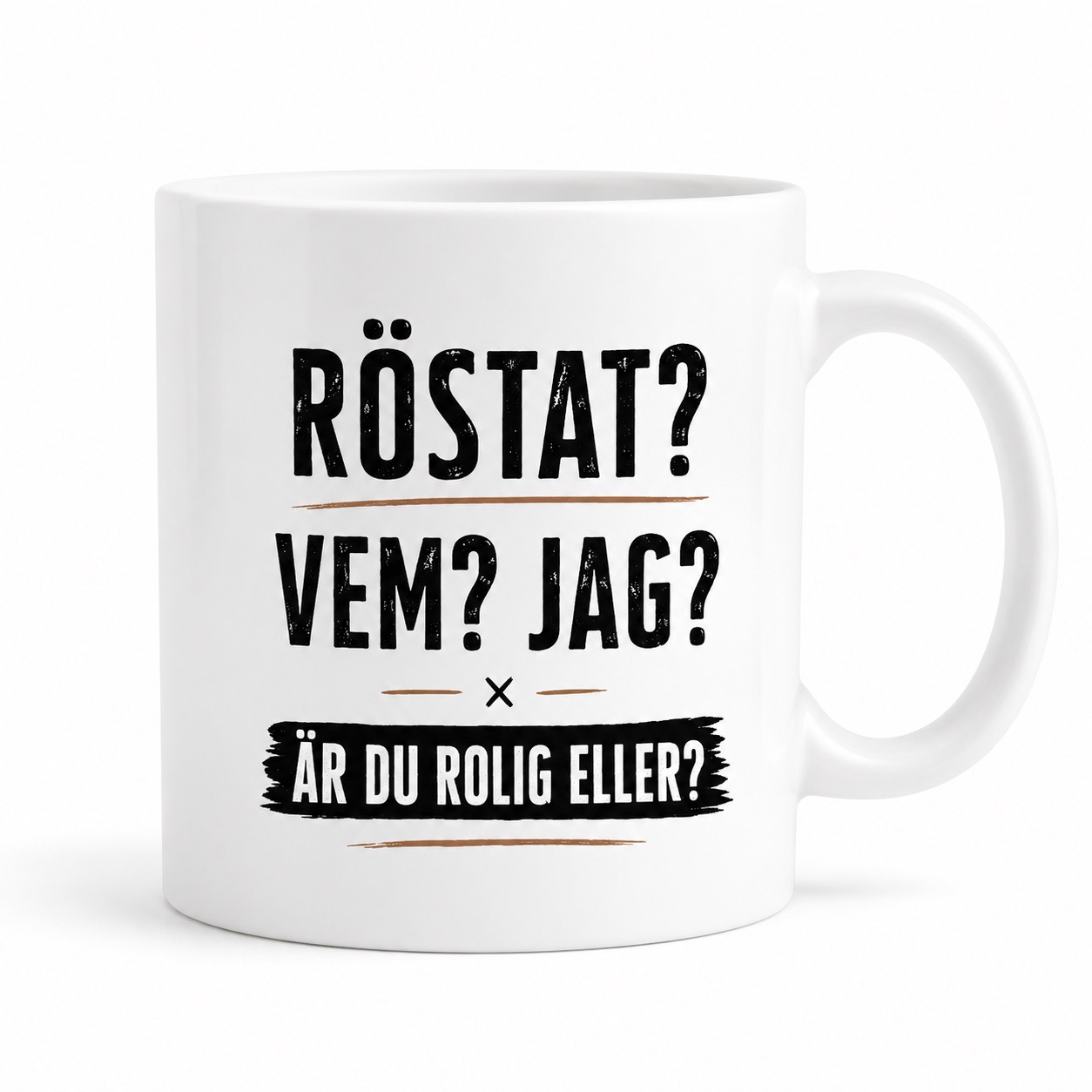 Neutral Röstat vem jag är du rolig eller - Mugg