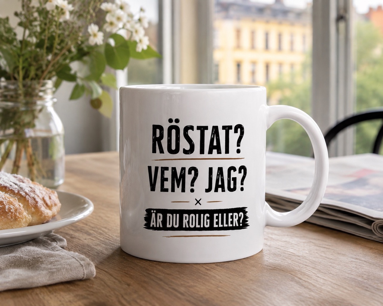Neutral Röstat vem jag är du rolig eller - Mugg - Bild 2