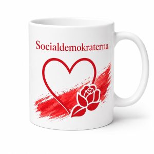 Socialdemokraterna Hjärta med ros - Mugg