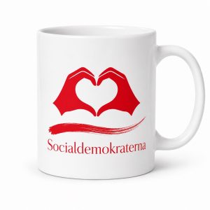 Socialdemokraterna Hjärta med händer - Mugg
