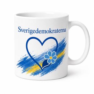 Sverigedemokraterna Hjärta med blåsippa - Mugg