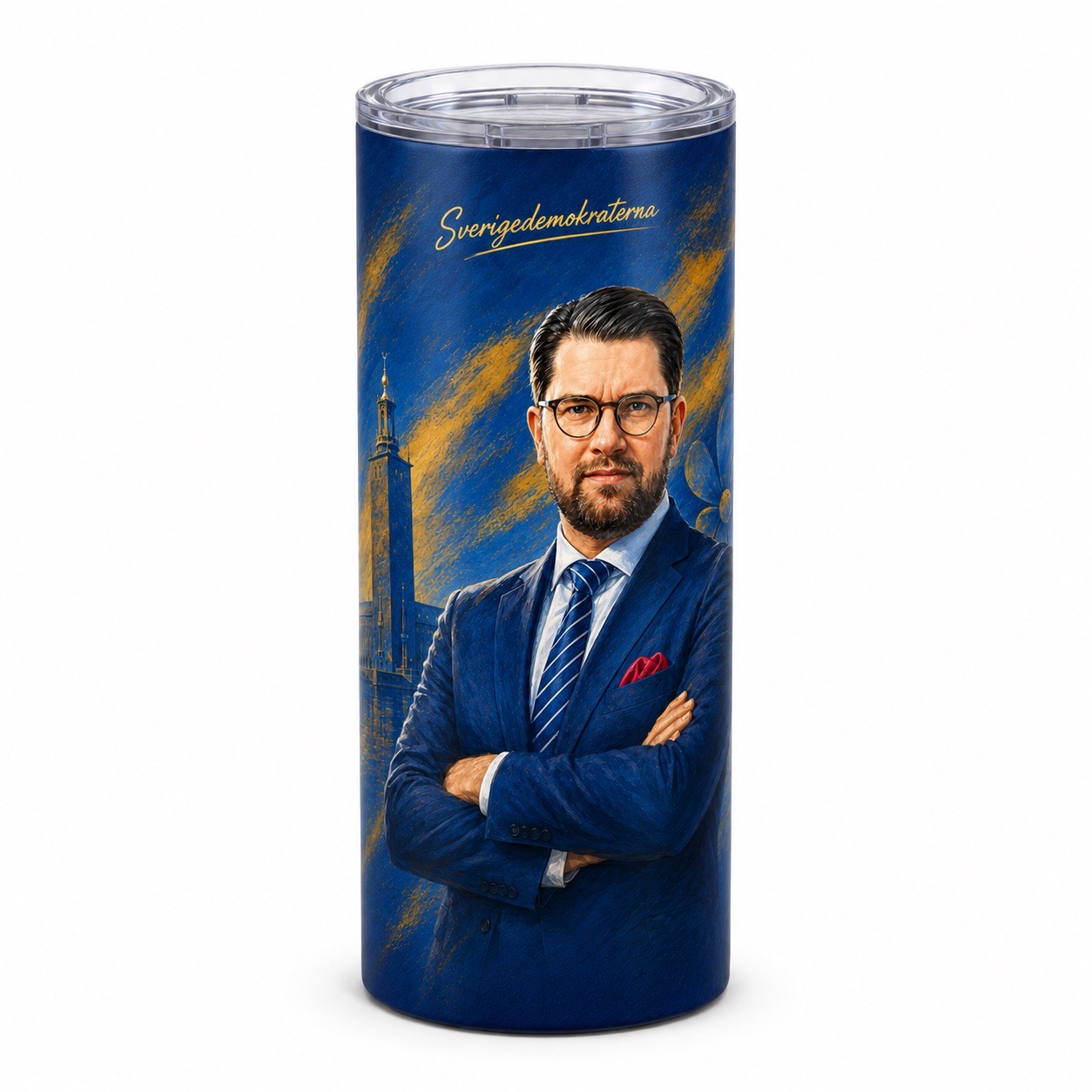 Sverigedemokraterna Jimmie Åkesson valmotiv - Termosmugg