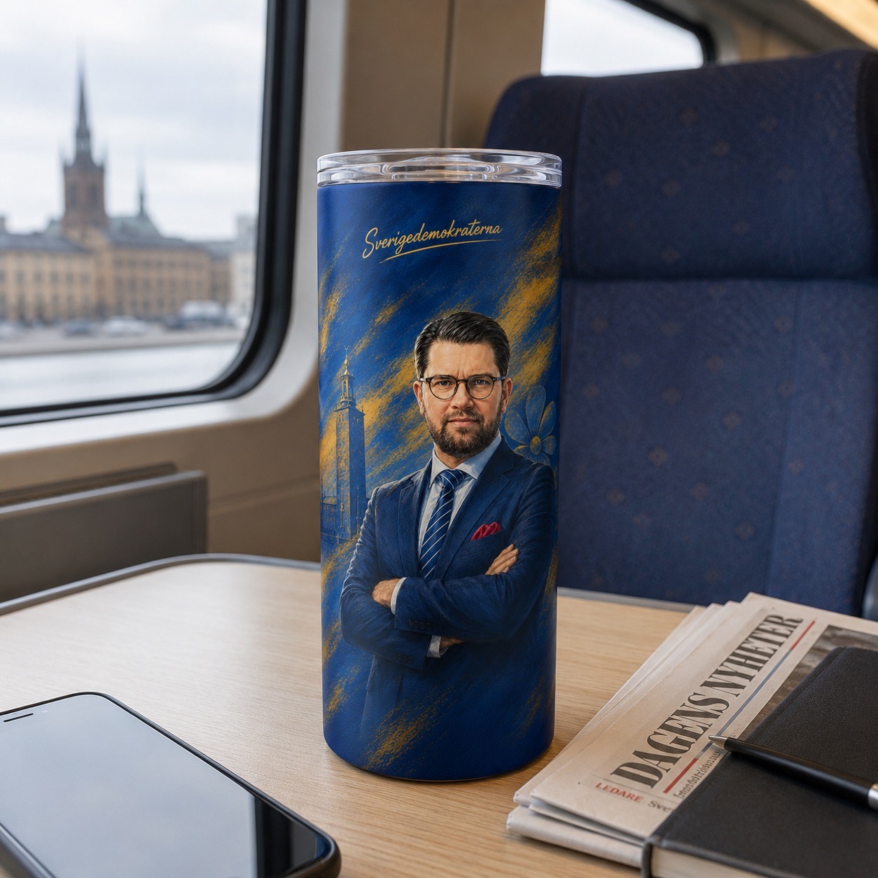 Sverigedemokraterna Jimmie Åkesson valmotiv - Termosmugg - Bild 2