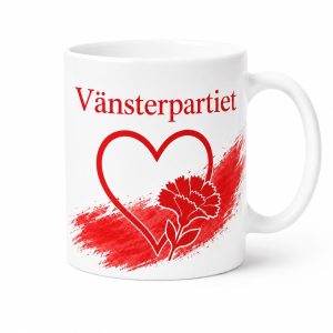 Vänsterpartiet Hjärta med nejlika - Mugg