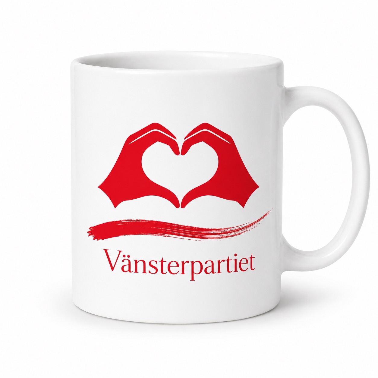Vänsterpartiet Hjärta med händer - Mugg