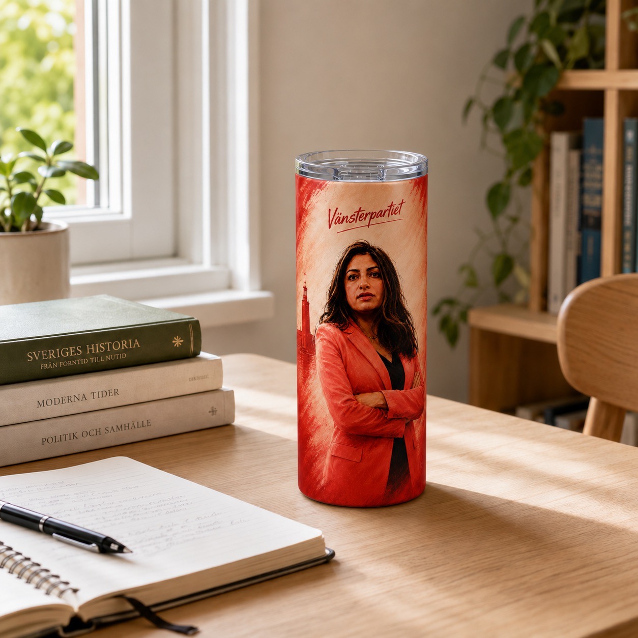 Vänsterpartiet Nooshi Dadgostar valmotiv - Termosmugg - Bild 2
